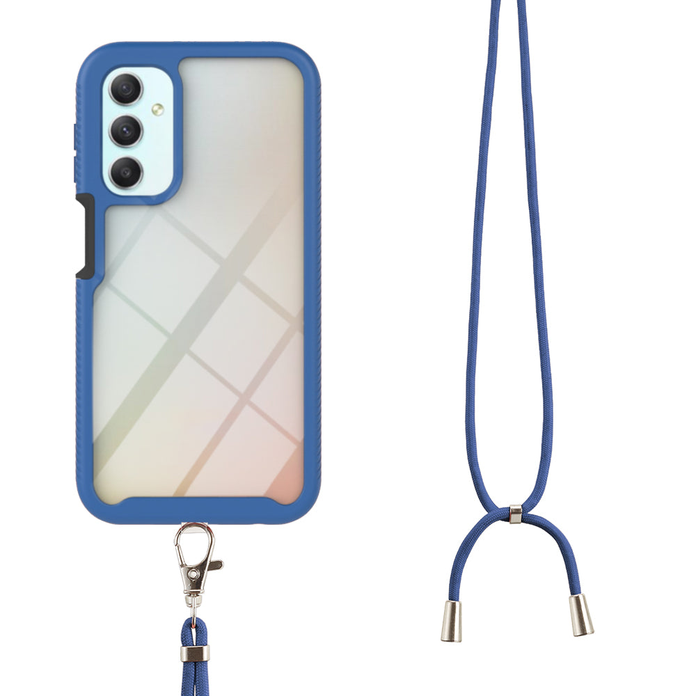 YB PC Series-4 for Samsung Galaxy A24 4G PC TPU Phone Case Shockproof Protective Cover with Long Lanyard YB PC Series-4 for Samsung Galaxy A24 4G PC TPU Phone Case Shockproof Protective Cover with Long Lanyard